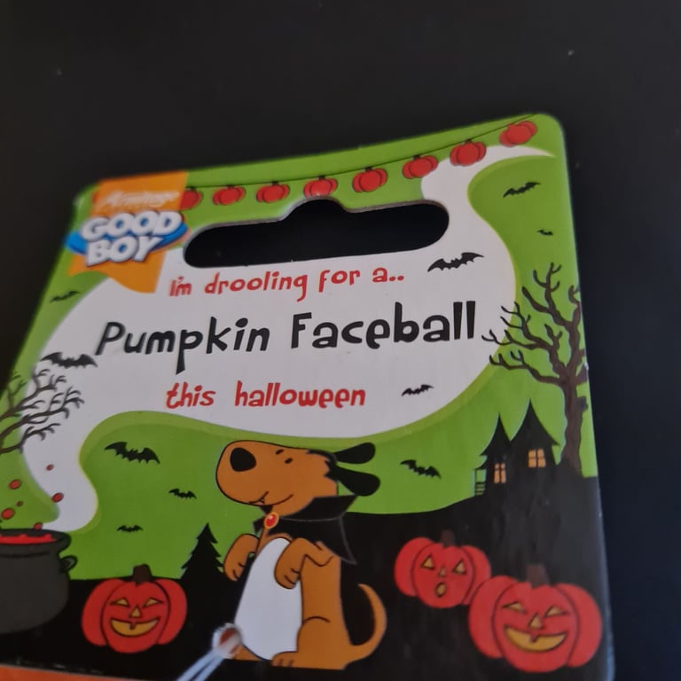 Halloween soft  squeaky pumpkin faceball for small and medium dogs