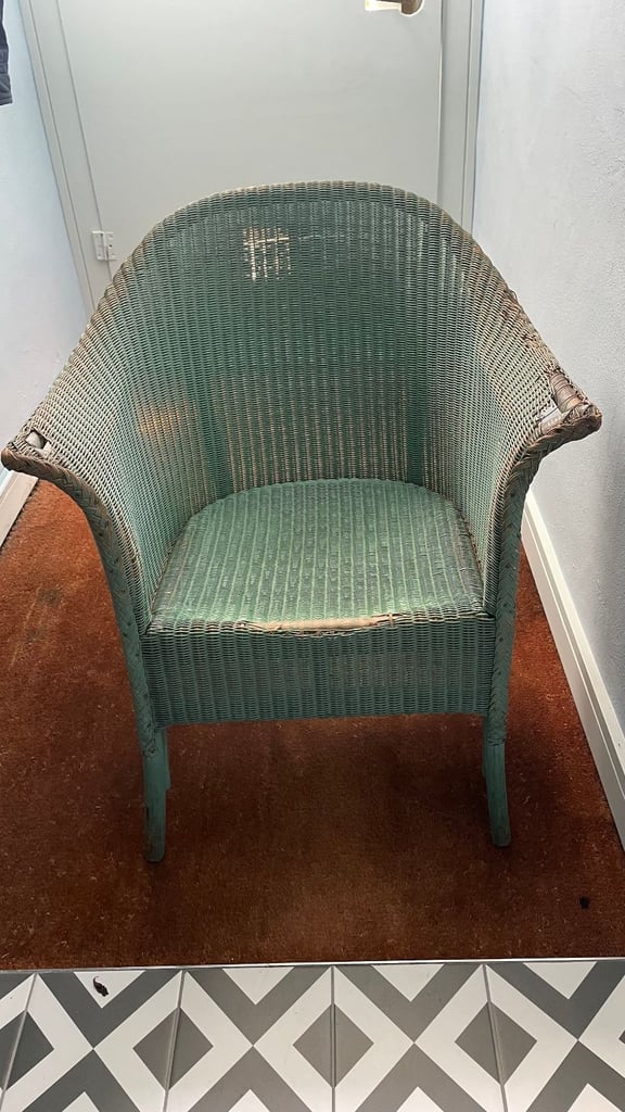 image for Green original Lloyd Loom chair
