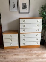 Vintage Mid Century Stag Nocturne Tallboy Chest Of Drawers