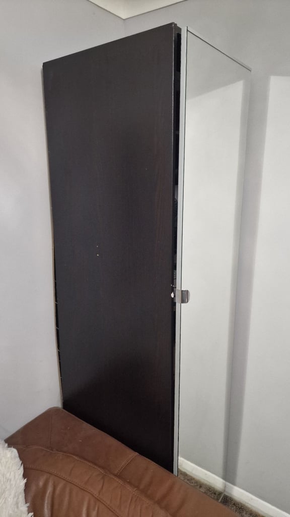 Black Large Wardrobes with Mirror - £50