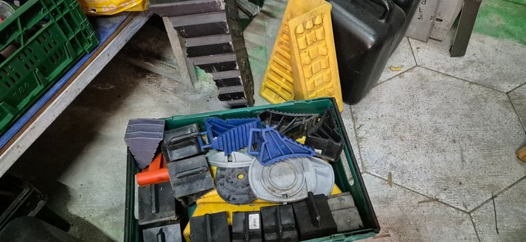 Caravan levelling and stopping ramps.