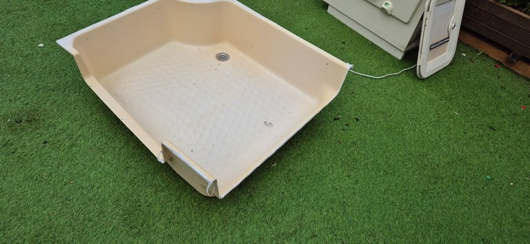 Whole complete toilet unit for camper conversion.