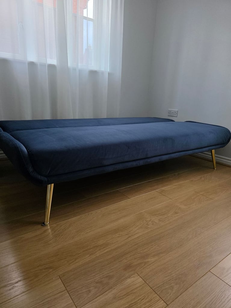 image for Next matt velvet sofa bed 