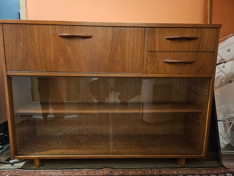 image for Vintage Mid Century Teak Sideboard  Bookcase Writing Desk