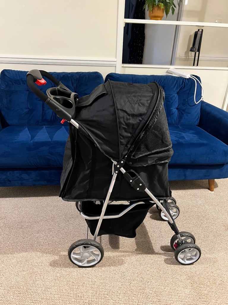 Used Once Foldable Travel Pet Stroller Trolley Pushchair
