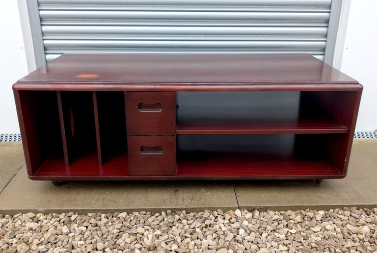 image for 1960s Meredew Mahogany Stained Vinyl Record Unit / TV Stand / Coffee Table