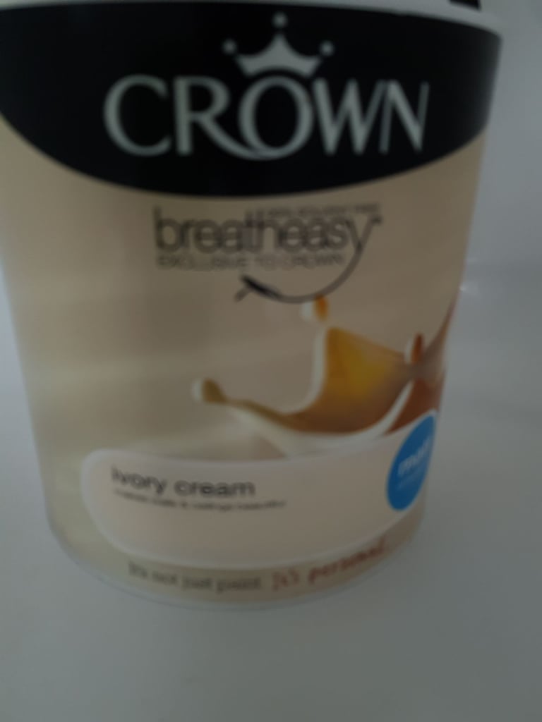 NEW Crown breathe easy paint Ivory cream 2.5LTR