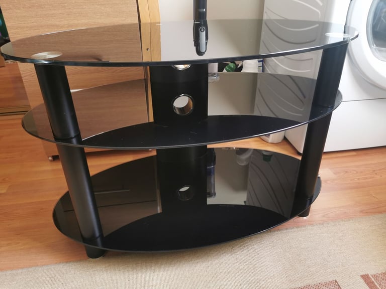 Smoked glass tv stand