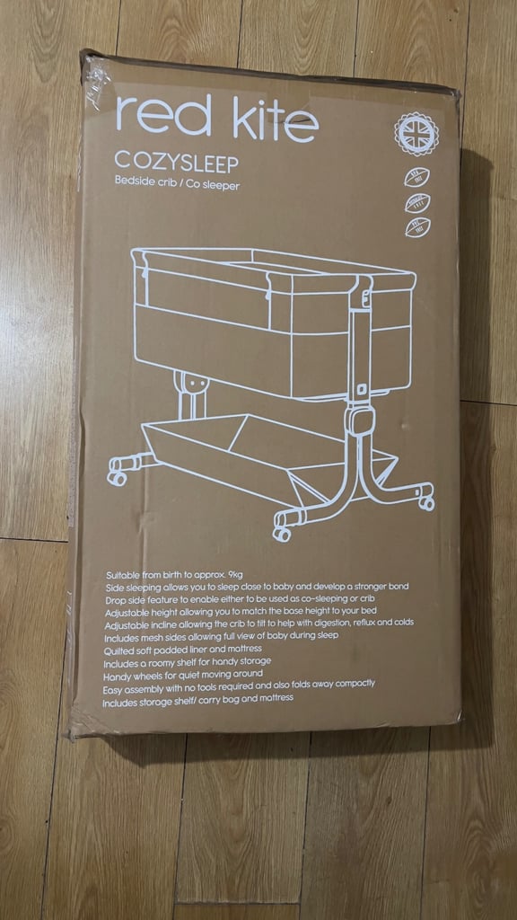 Red Kite Cozysleep Bedside Crib / Co-Sleeper – Brand New in Box