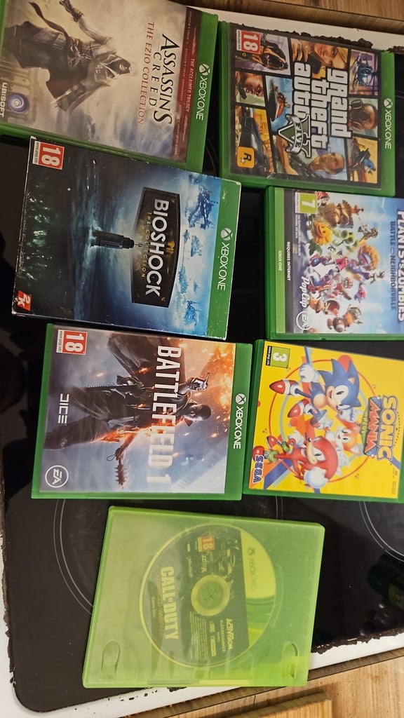 image for 6 xbox one games, 1 xbox 360 game