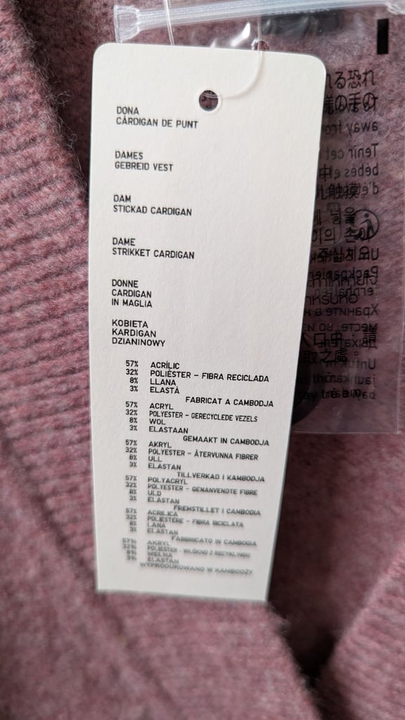 Soufflé Yarn Short Cardigan Purple Size Small 