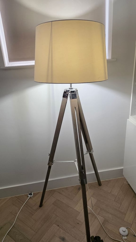 John Lewis tripod floor lamp in grey