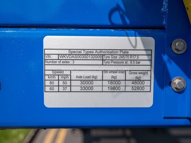 KASSBOHRER LOW LOADER 52800KG 3 AXLE EXTENDABLE