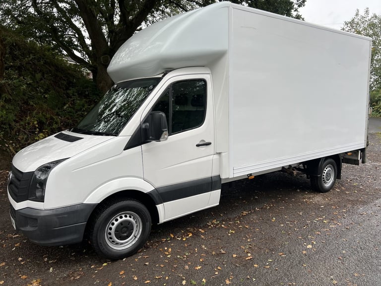 VW CRAFTER LUTON, CR35, LWB, TAIL LIFT, WHITE.