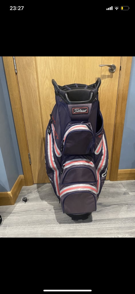 image for Titleist Steady Dry Cart Bag. Navy/Red. 