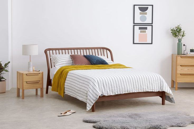 MADE Tacoma Double Bed, Walnut. RRP: £1200