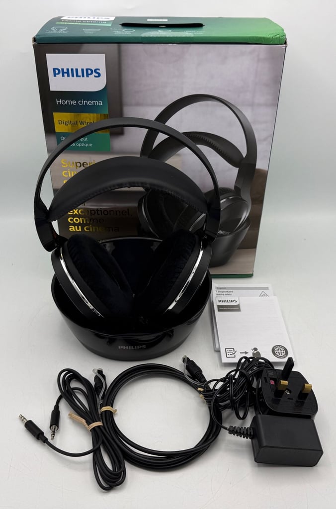image for PHILIPS Wireless Headphones SHD8850/12 - High-res Home Cinema Sound VGC