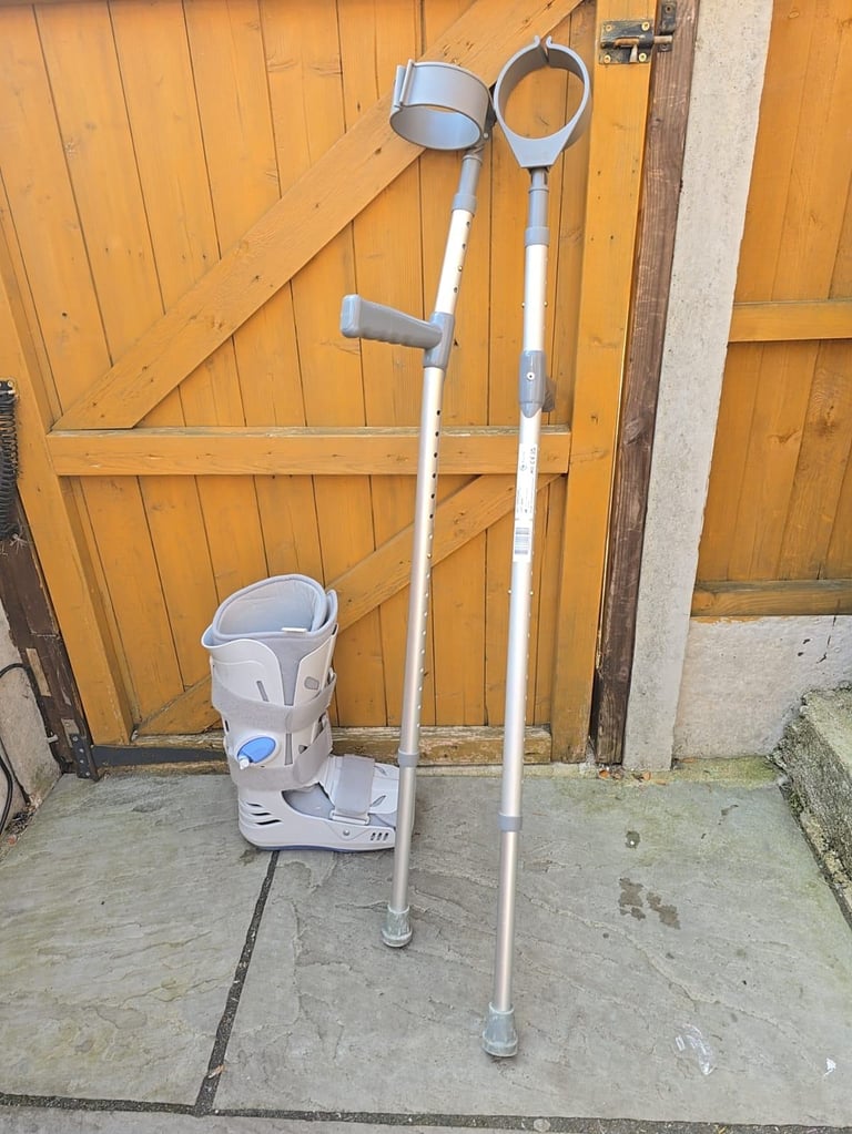 image for Foot boot and crutches 