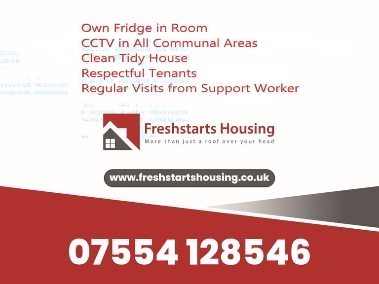 Shared House - DSS Only - All Ensuites. 5 mins to the high street