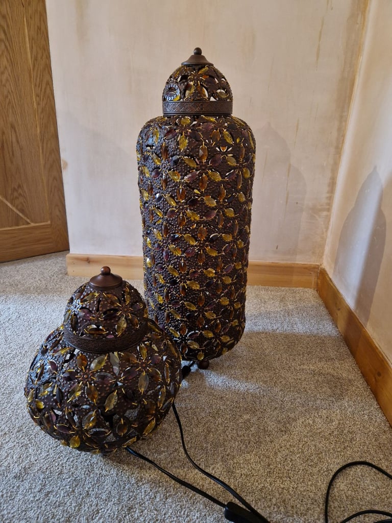 Pair of Moroccan-style lamps