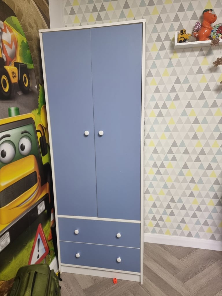 image for 2 door 2 draw kids wardrobe