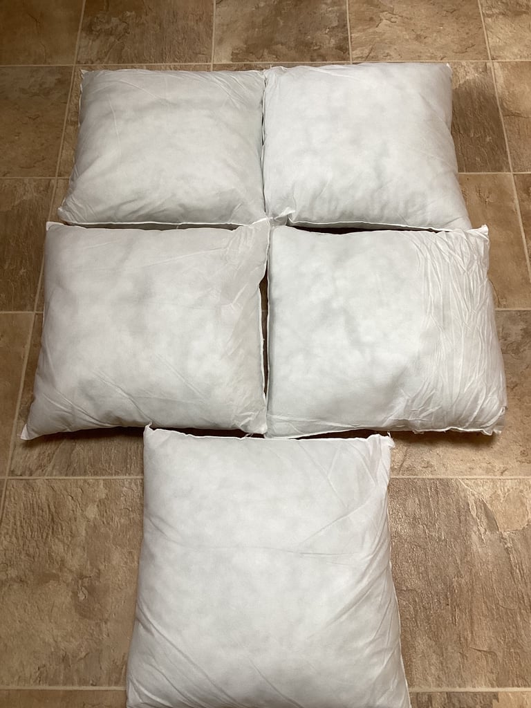 5 cushions 18”x18”  