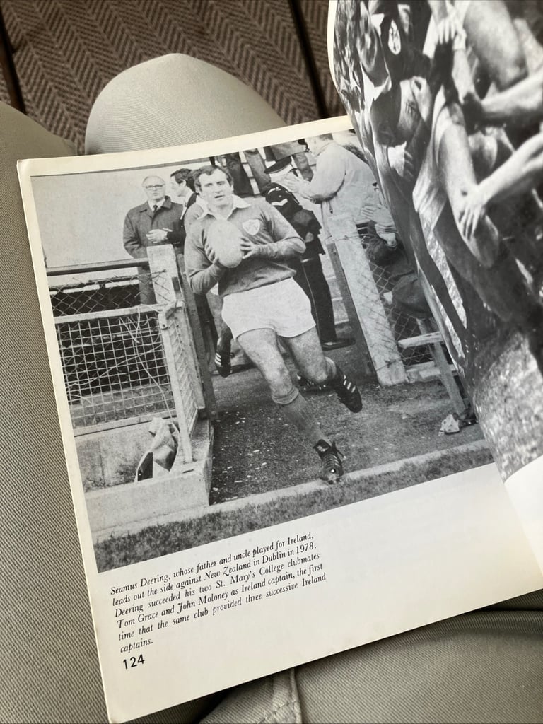 Vintage book Irish rugby scrapbook 1982