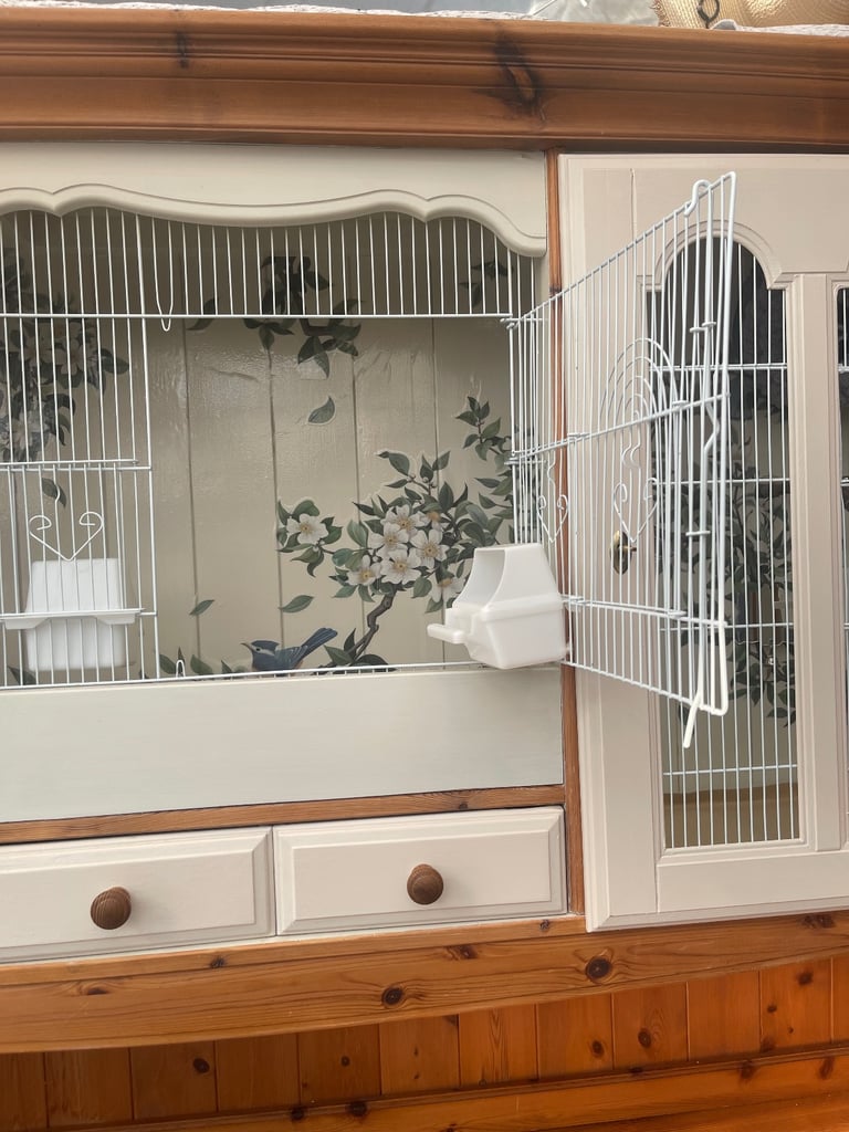 Bespoke Large birdcage unit indoor aviary unique dresser with storage 