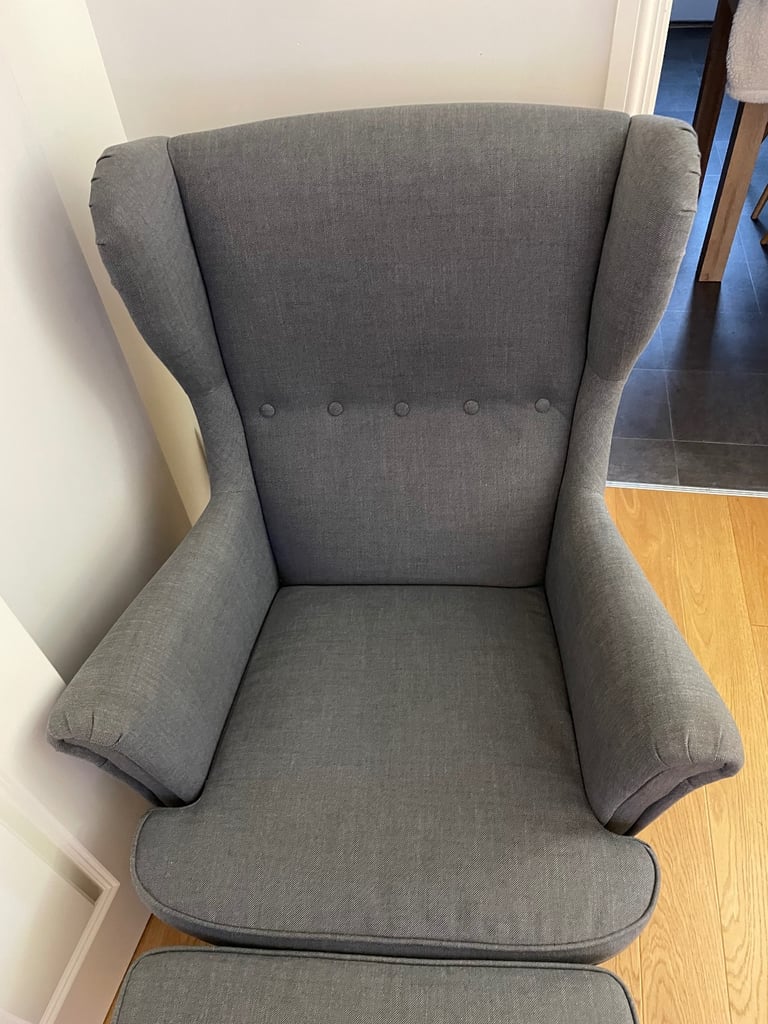 IKEA chair and footstool 