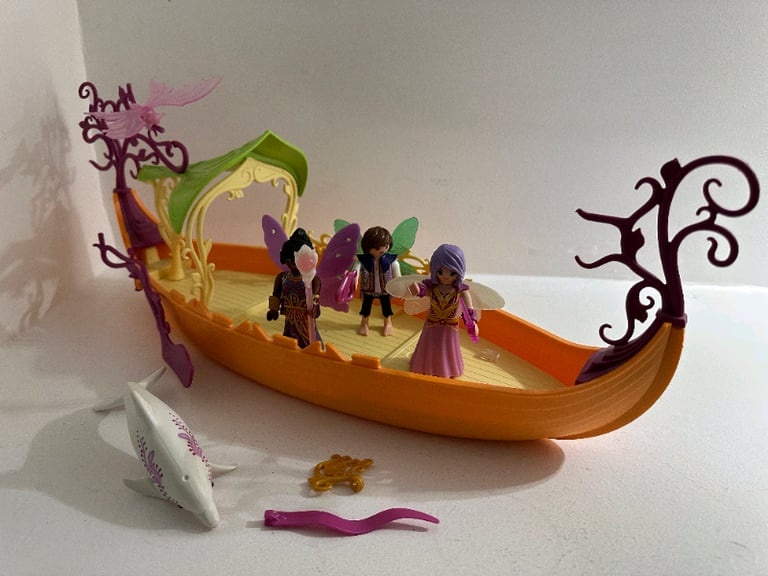 PLAYMOBIL 9133 ENCHANTED FAIRY SHIP BOAT WITH FIGURES 90% Complete | in  Birchwood, Cheshire | Gumtree