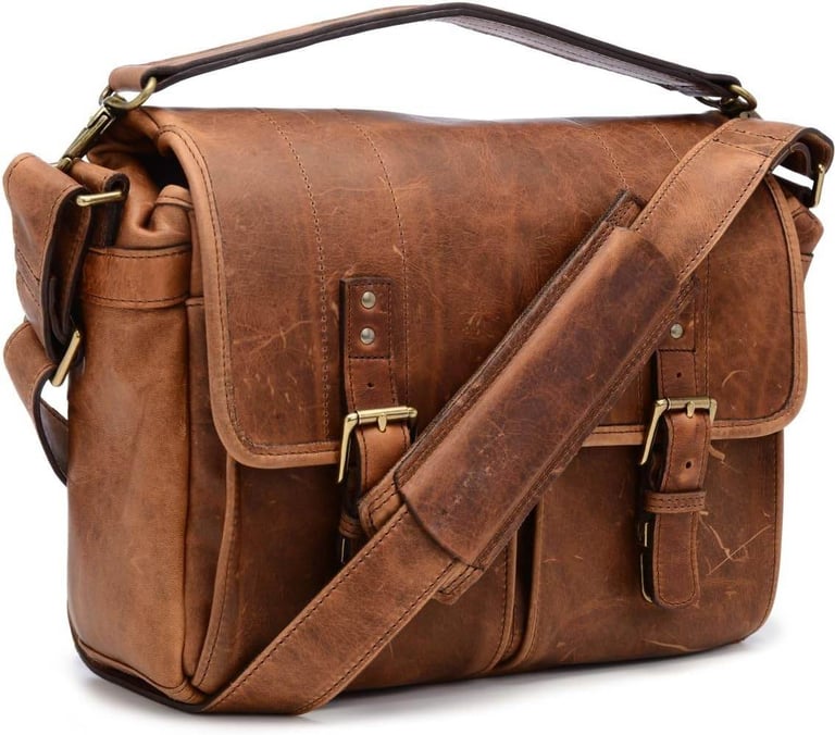 image for ONA THE PRINCE STREET ANTIQUE COGNAC LEATHER BAG CASE ONA5-024LBR HANDCRAFTED