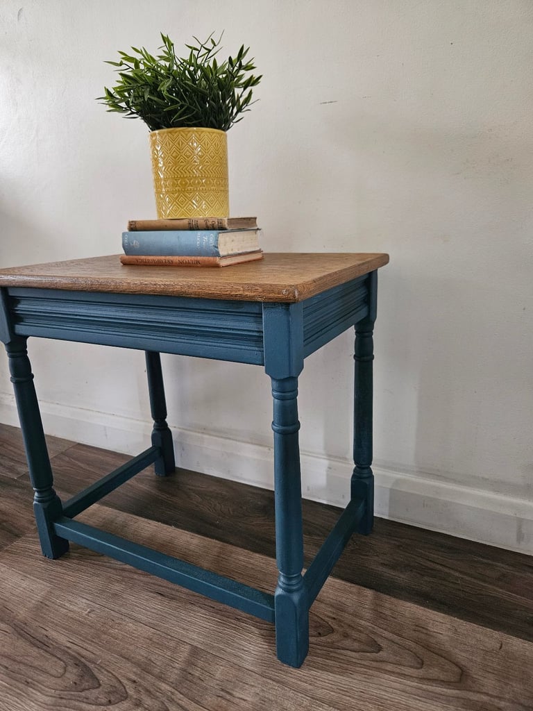 Solid wood side table by Vintage Revival