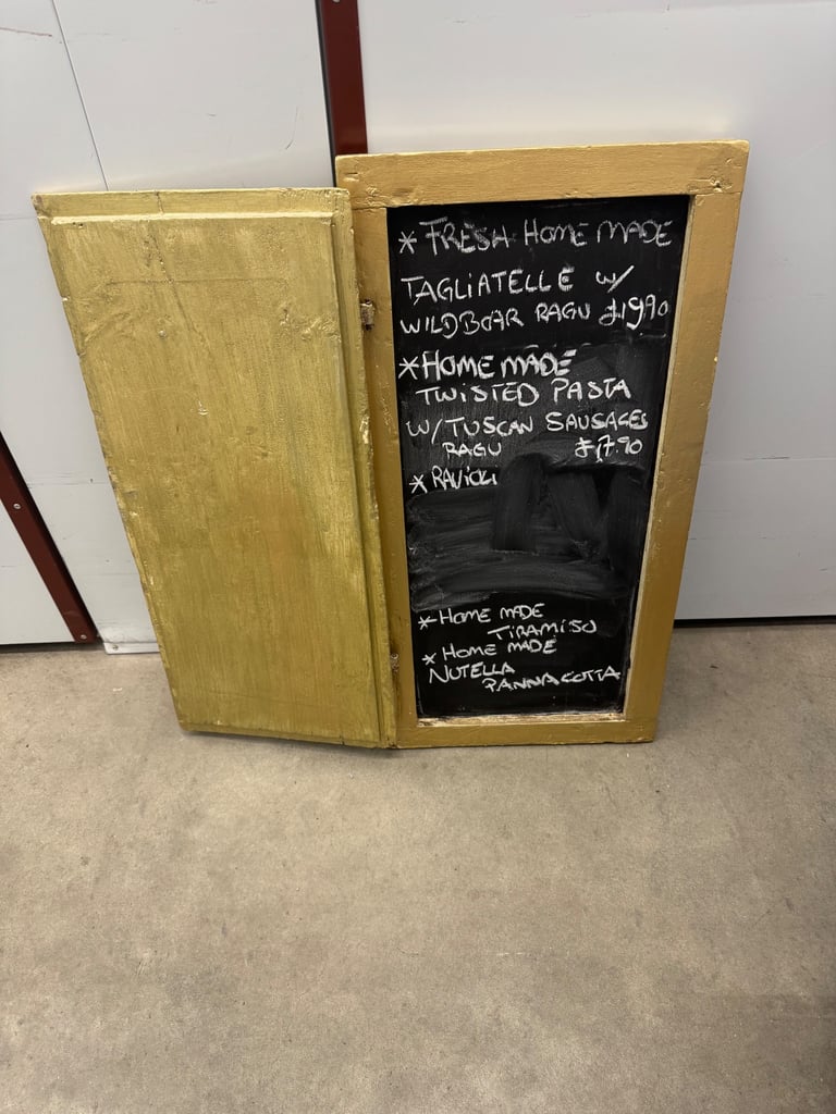 Rustic Chalkboard Menu Sign – Foldable Frame £60 Collection Only (
