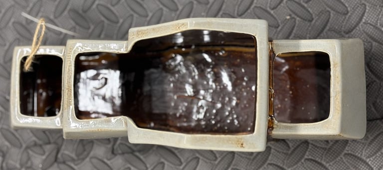 Four Cottage Glazed Ceramic Planter by Village Pottery (Brand new unwanted gift)