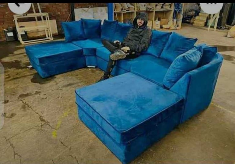 Quick Delivery: Brand New U Shape Fabric Corner Sofa for Sale