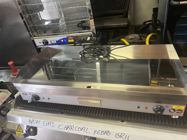 NEW ELECTRIC COMMERCIAL CATERING CHROME 1 M LONG GRILL CAFE KEBAB CHICKEN RESTAURANT 