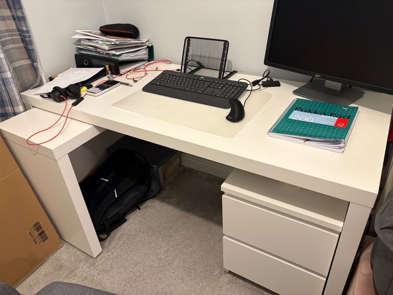 IKEA MALM desk with pullout 