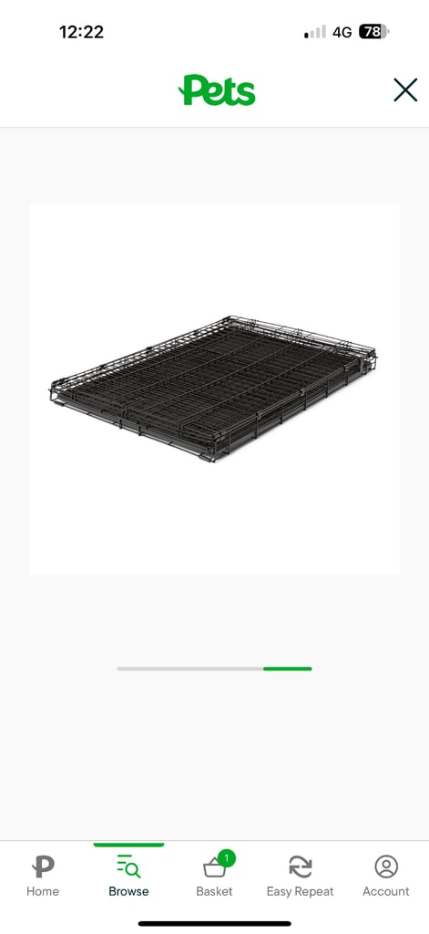 Black dog crate size Large 