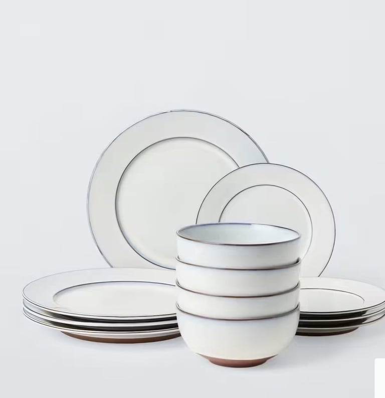 John Lewis Ren Stoneware Dinnerware set, 12 piece