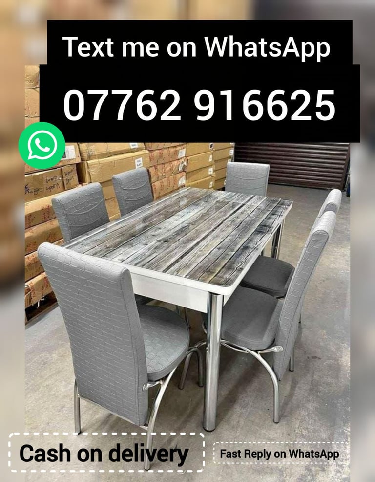 Dining Table with 4 and 6 chairs