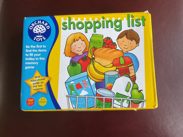 Orchard Toys Shopping List Game For Age 3-7. In Good Condition