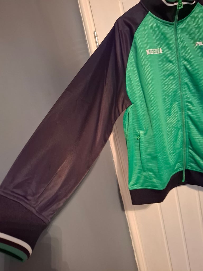 Mens Large Fila Nigeria Track Jacket