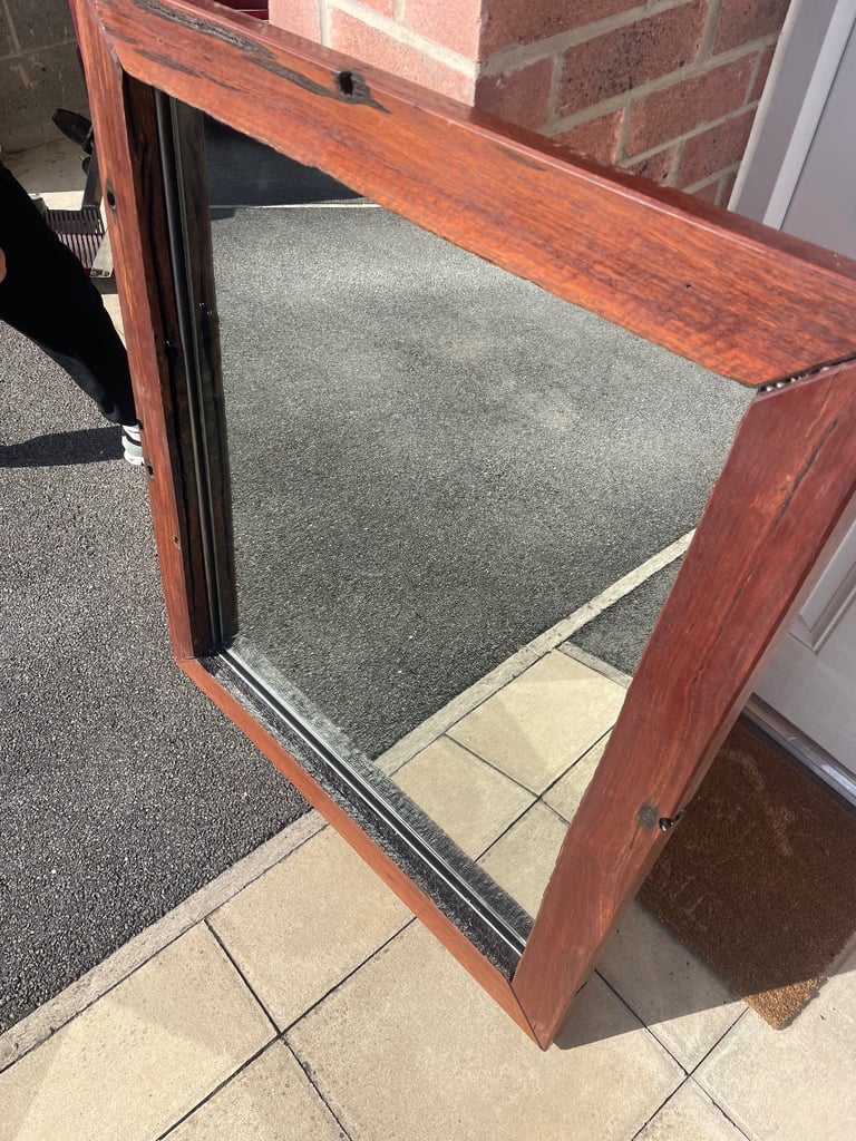 3x Bespoke steel frame mirrors 
