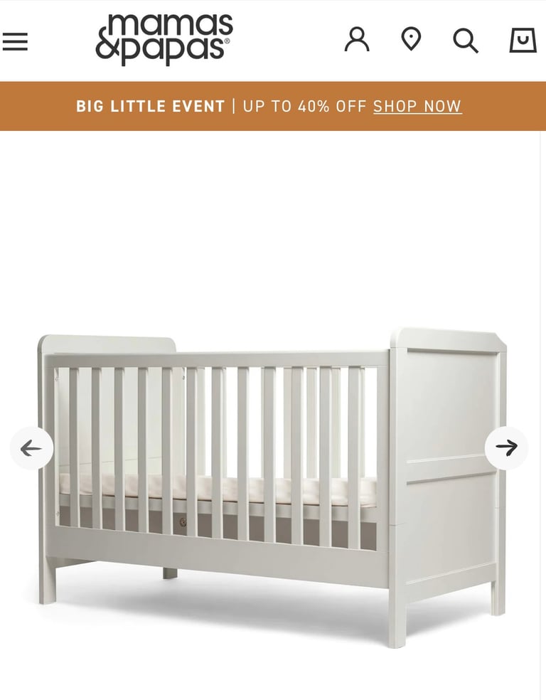 Mamas and papas sienna cot store bed spares