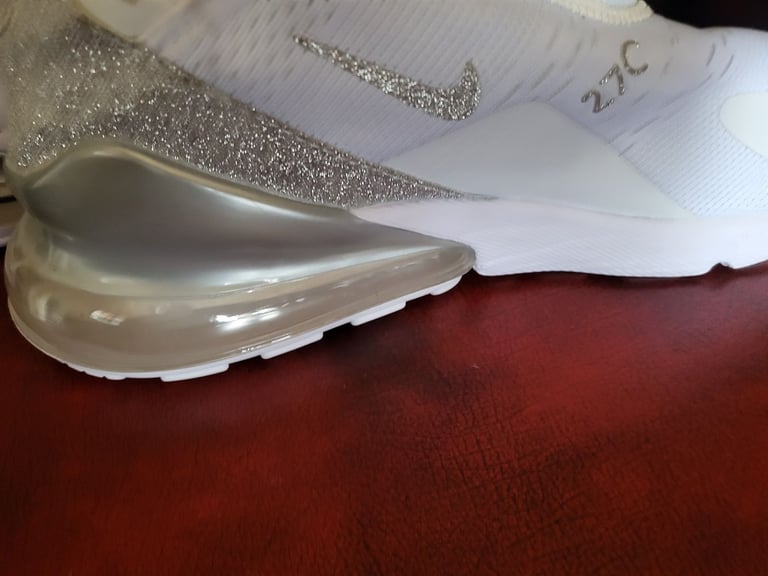 Mens White Trainers With Glitter Heels
