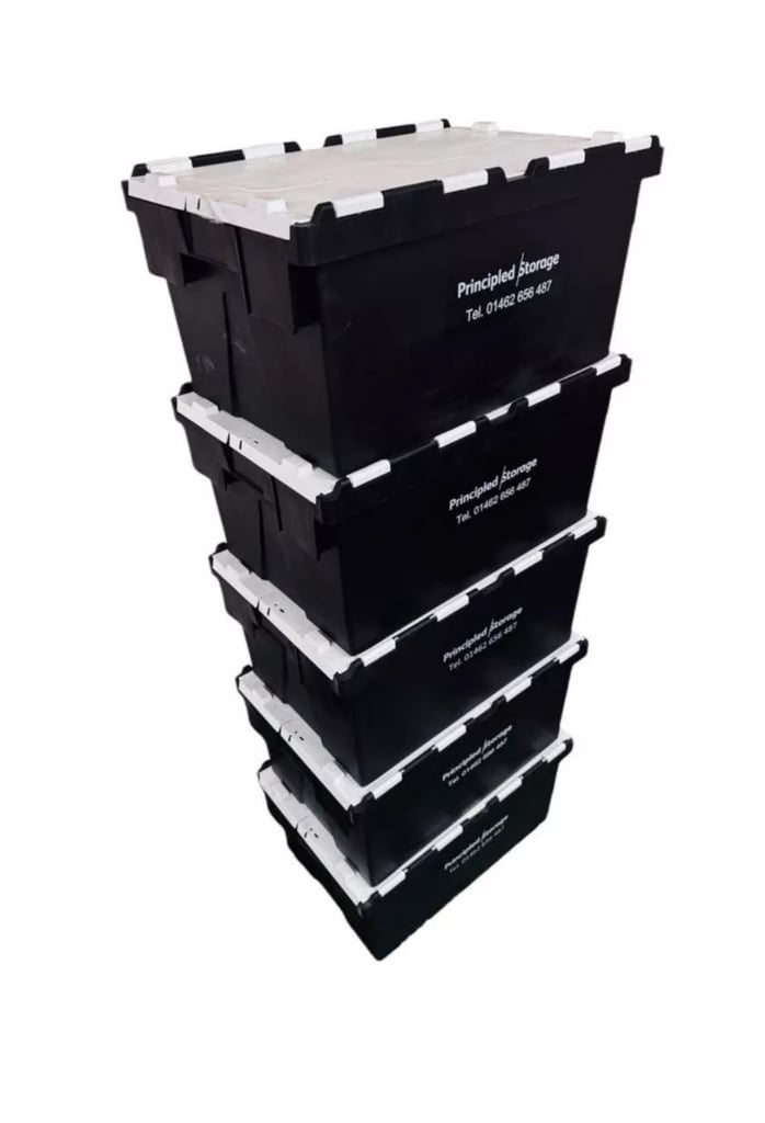image for Large Tote Boxed With Lids 72 Litre Strong Storage Boxes