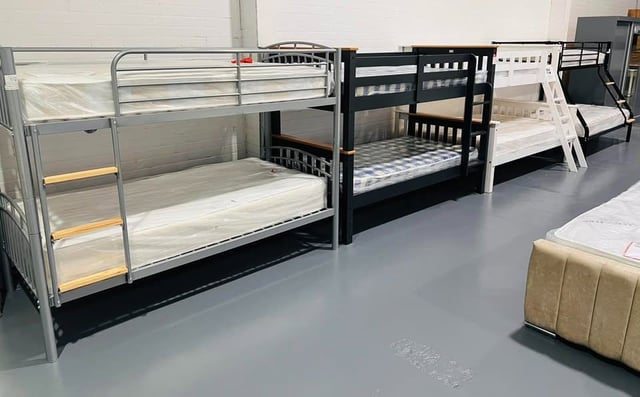 Clearance Sale Metal Single Bunk Bed Frame Optional Mattress