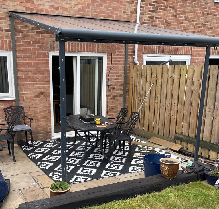 image for Aluminium Patio cover / lean to. 3m x 3m