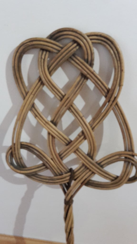Vintage Antique Carpet Rug Beater Wooden Rattan Original 19th Century