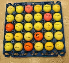 30 used Multicoloured golf balls